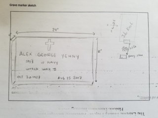 Alex George Yenny grave marker image